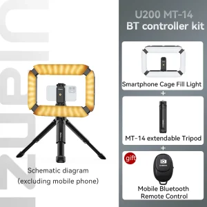 Smartphone Video Rig Ulanzi U200 Ultimate Handheld LED Ring Light Selfie Light Phone Video Stabilizer for Camera Gopro Shotting
