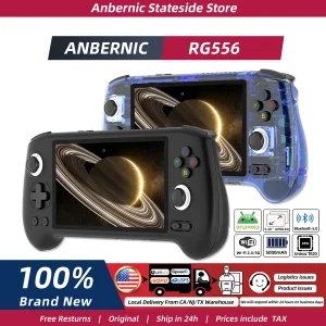 ANBERNIC RG556 Retro Handheld Game Android 13 5.48 inch Touch OLED Screen Support DP WiFi Bluetooth Hall Rocker Battery 5500mAh